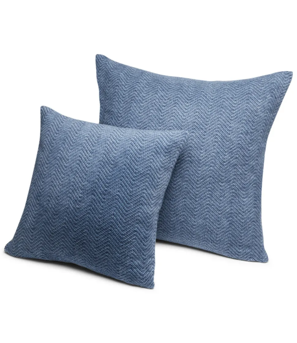 Bayside Herringbone Euro Pillow Covers