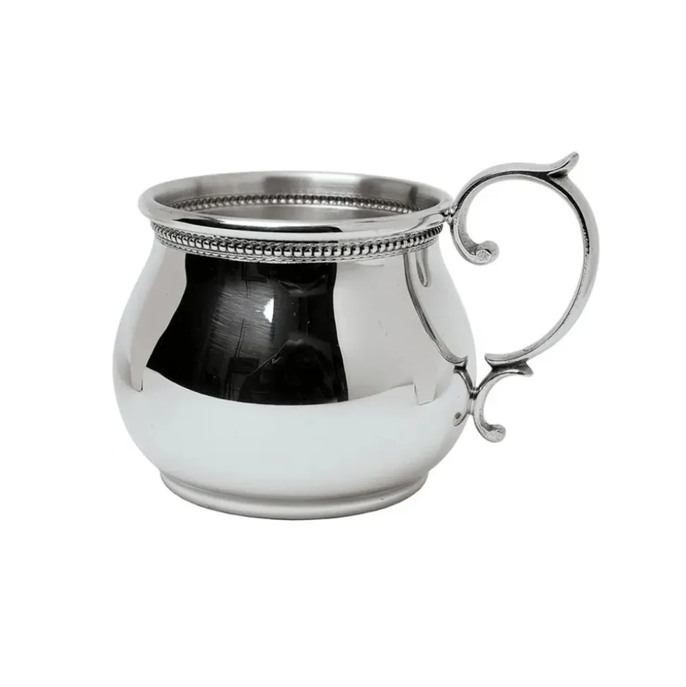 Beaded Scroll Handle Bulged Baby Cup
