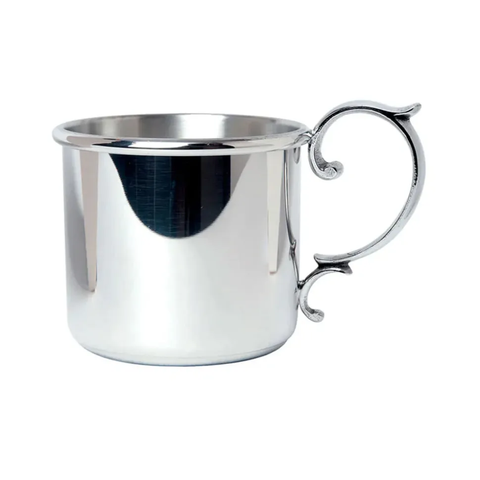 Beaded Scroll Handle Straight Baby Cup