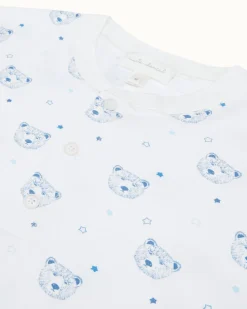 Bear Print Pajama in Adult Blue