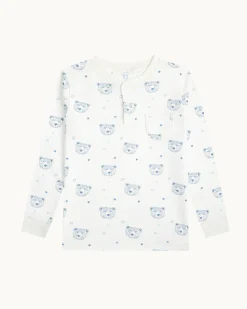 Bear Print Pajama in Child Blue