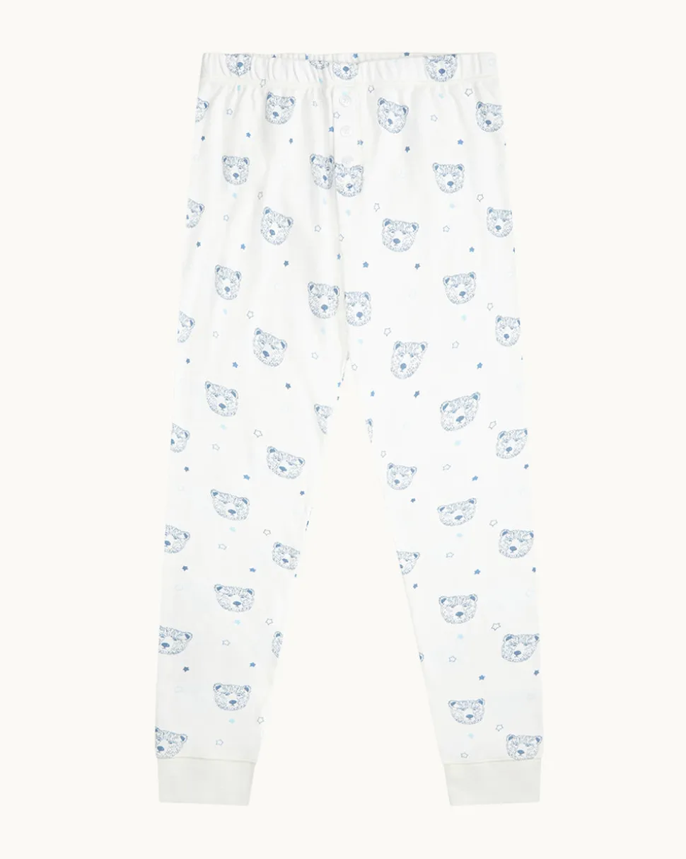 Bear Print Pajama in Child Blue