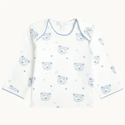 Bear Print Two Piece Set in Baby Blue