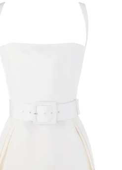 Beatrice Dress in Pearl White
