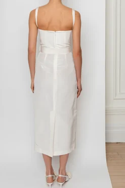 Beatrice Dress in Pearl White