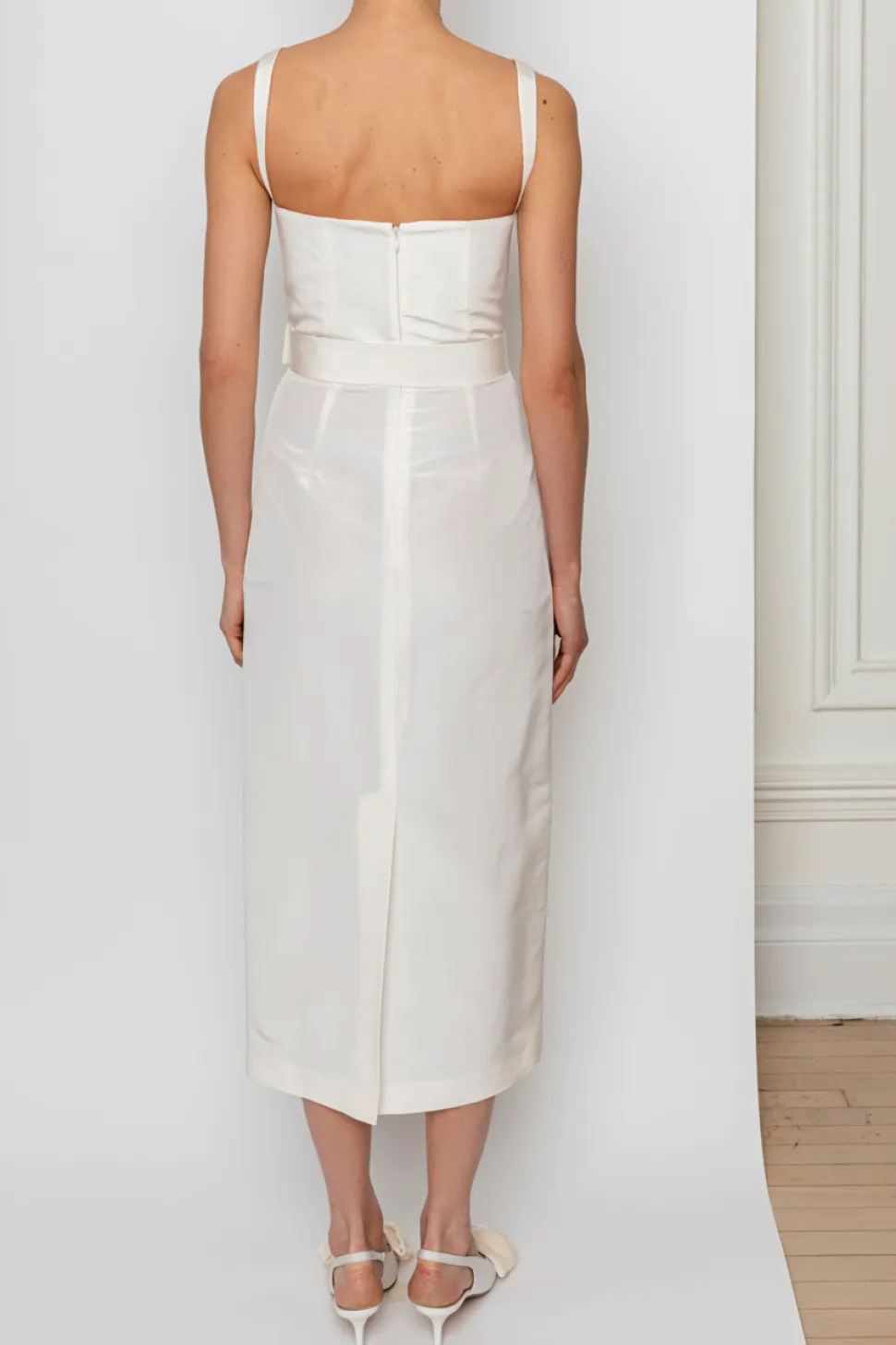 Beatrice Dress in Pearl White