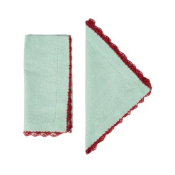 Beatrice Napkins in Mint, Set of 2