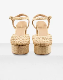 Beatriz Natural Raffia Platform