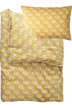 Bedding Made With Liberty Fabric in Capel Mustard