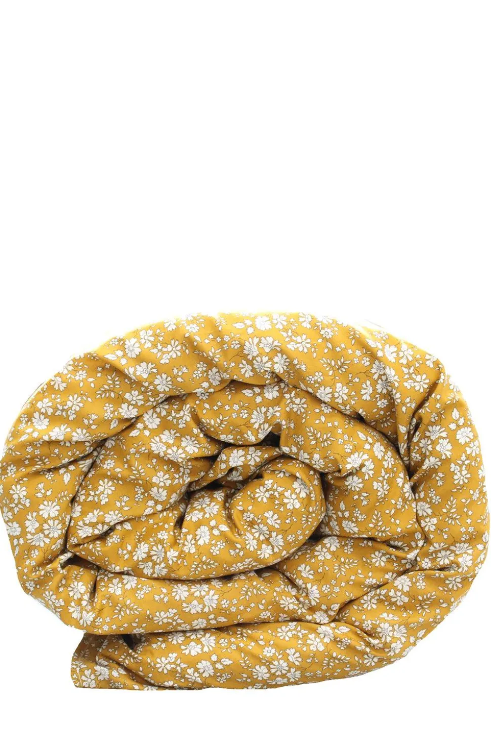 Bedding Made With Liberty Fabric in Capel Mustard