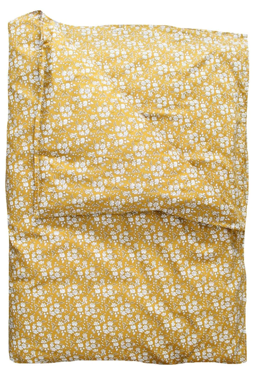 Bedding Made With Liberty Fabric in Capel Mustard