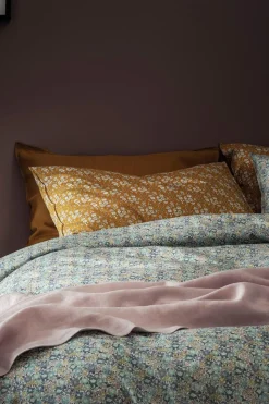 Bedding Made With Liberty Fabric in Capel Mustard