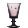 Bee Wine Glass in Eggplant, Set of 6
