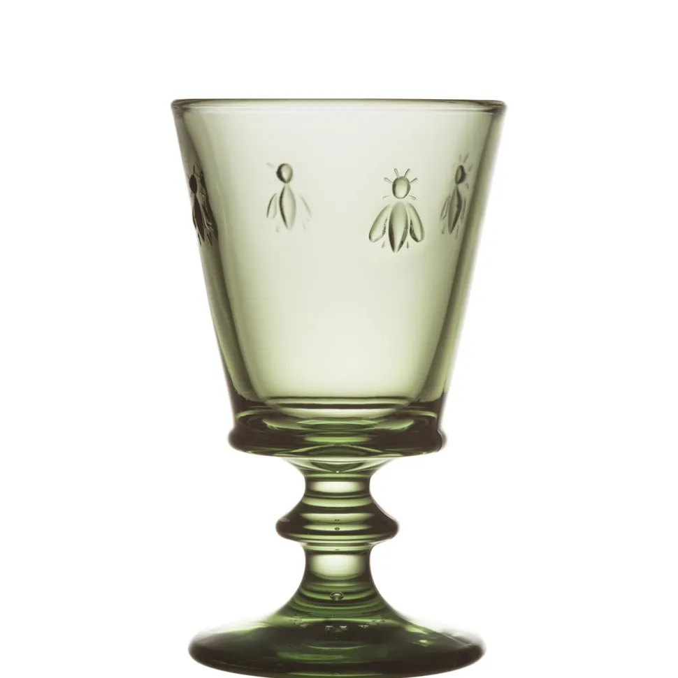 Bee Wine Glass in Olive, Set of 6