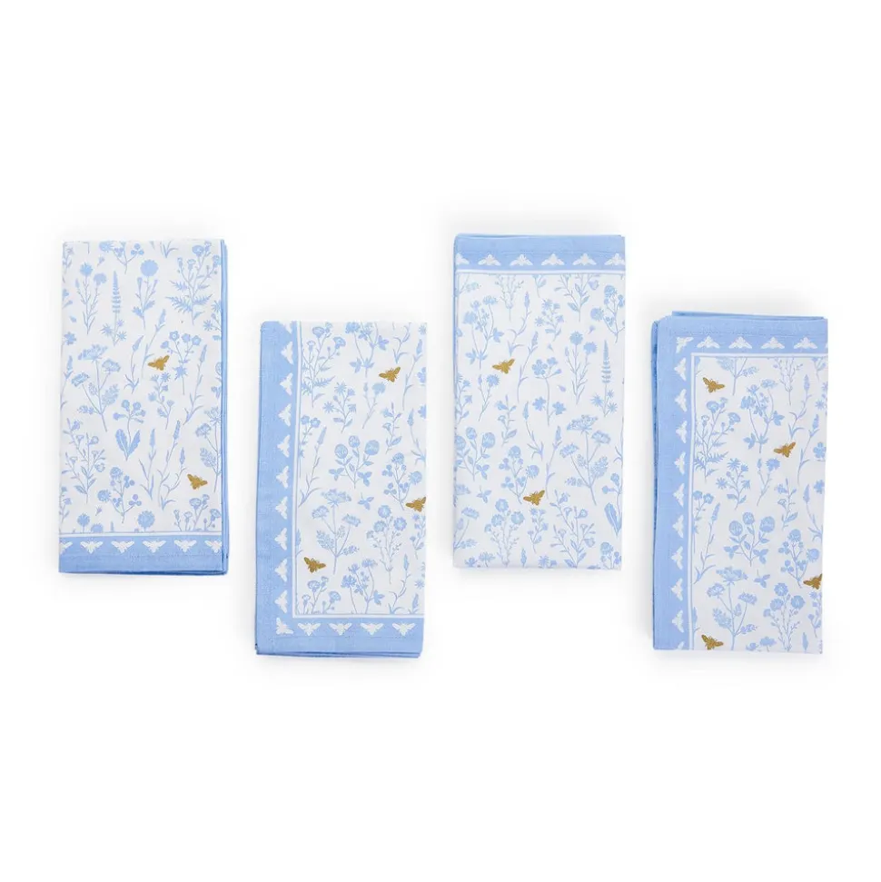 Bees and Blooms Cloth Napkins