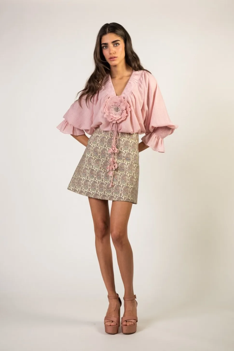 Bella Mini Skirt in Paisley