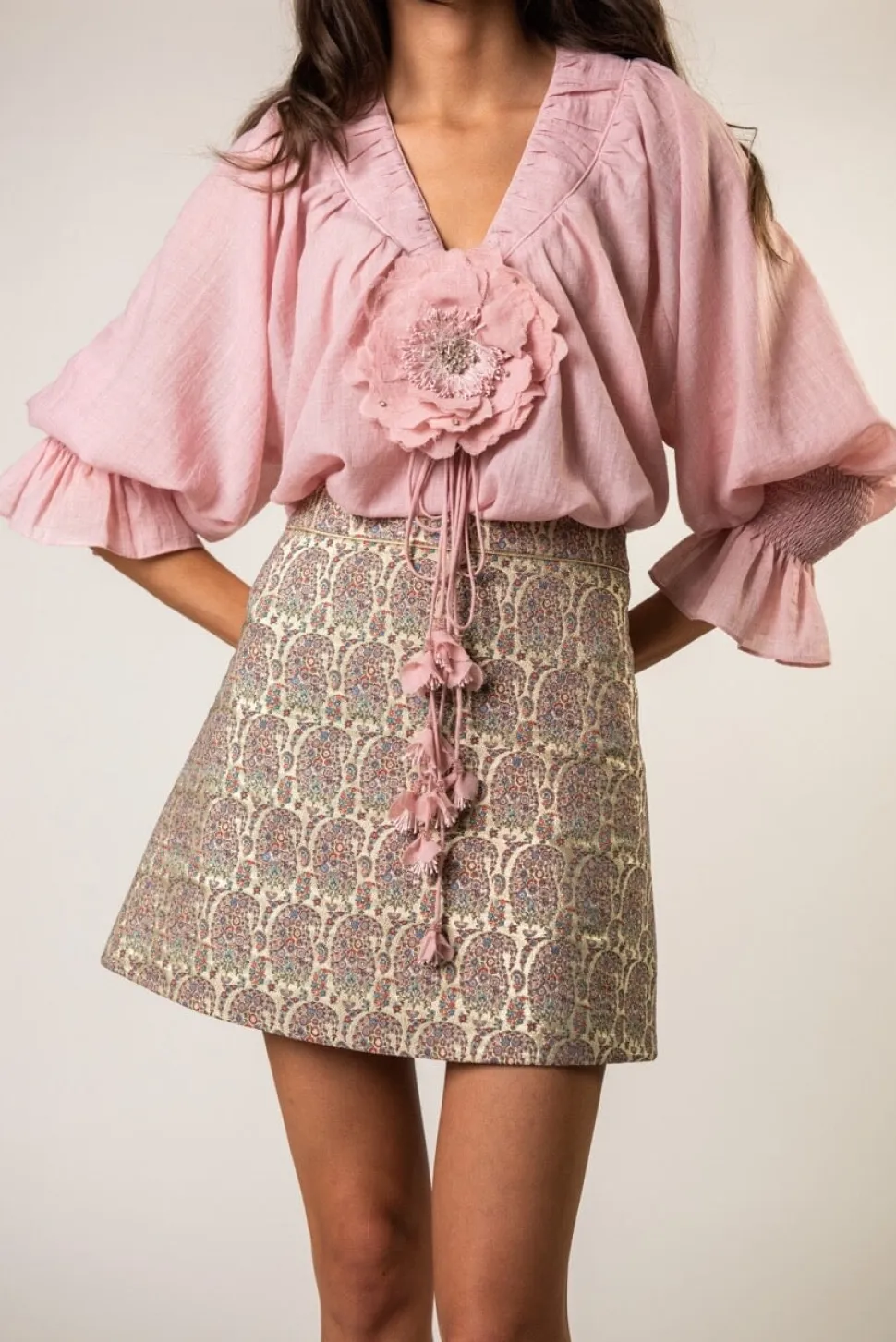 Bella Mini Skirt in Paisley