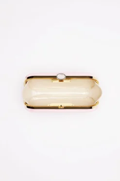 Bella Petite Clutch in Pink Floral Embroidery