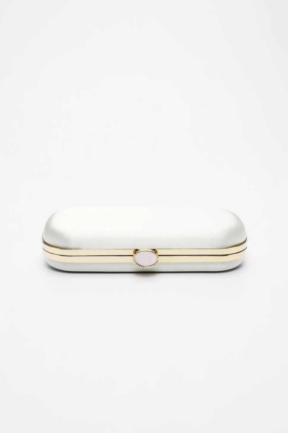 Bella Petite Clutch in Sage Green Satin