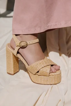 Bella Sandal in Raffia