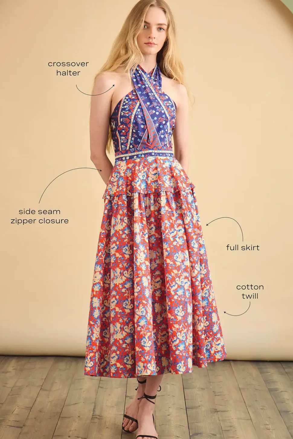 Bellamy Dress in Tapestry Floral