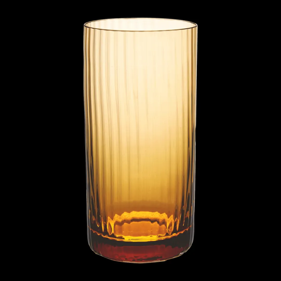 Bembo Highball Glass, Pleat Set of 2