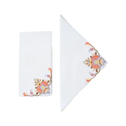 Benaki Hand-Painted Linen Napkin