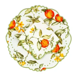 Berenice Orange Blossom Placemat and Napkin Set