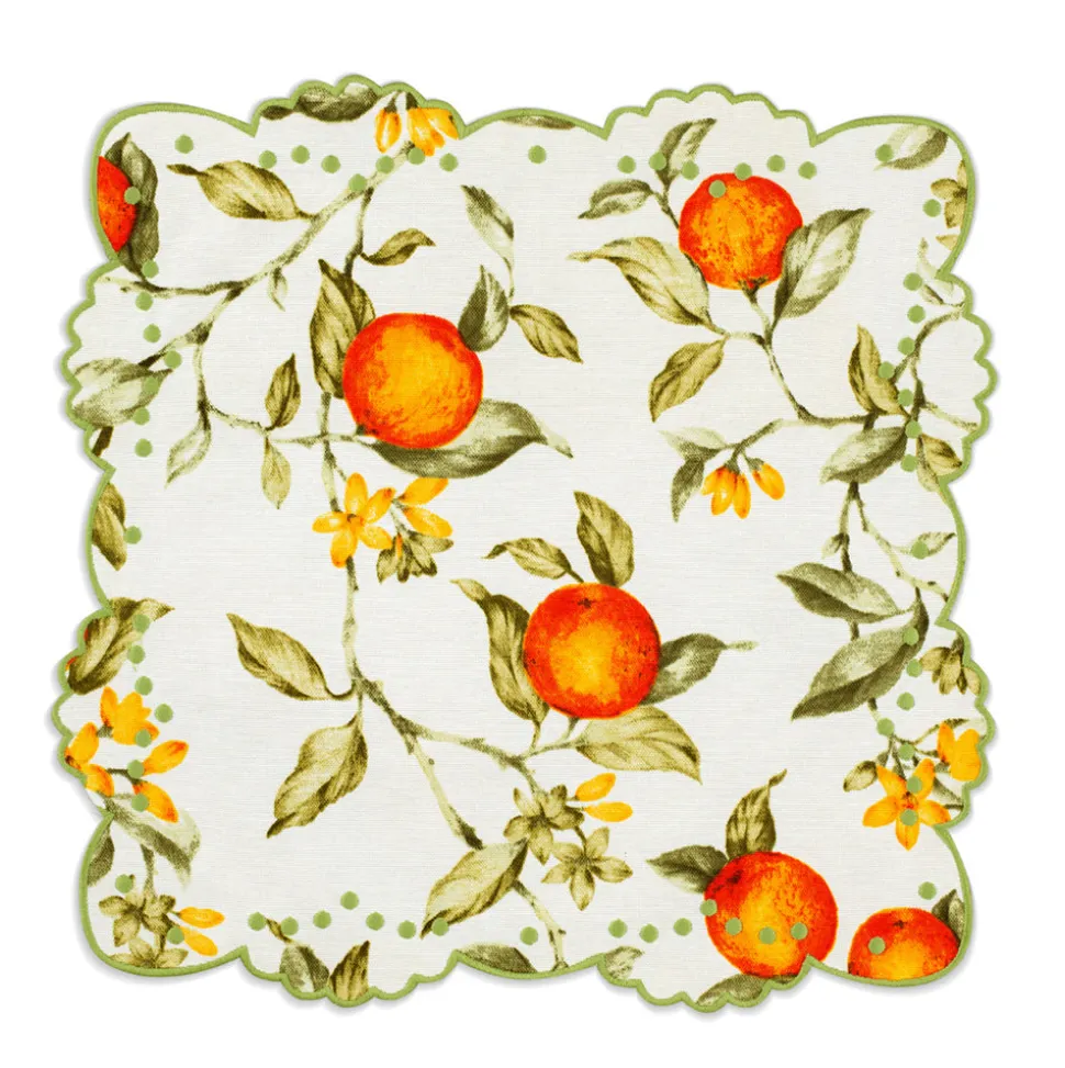 Berenice Orange Blossom Placemat and Napkin Set