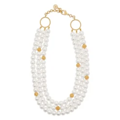 Berry & Bead Triple Strand Necklace