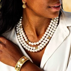 Berry & Bead Triple Strand Necklace