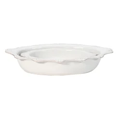 Berry & Thread Oval Baker in Whitewash, Set of 2