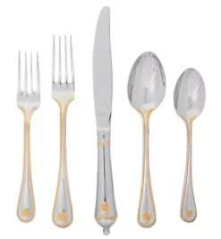 Berry & Thread 20-Piece Place Setting in Polished with Gold