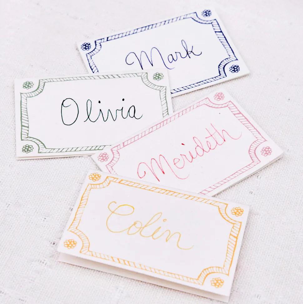 Berry & Thread Place Card, Set of 12 in Chambray