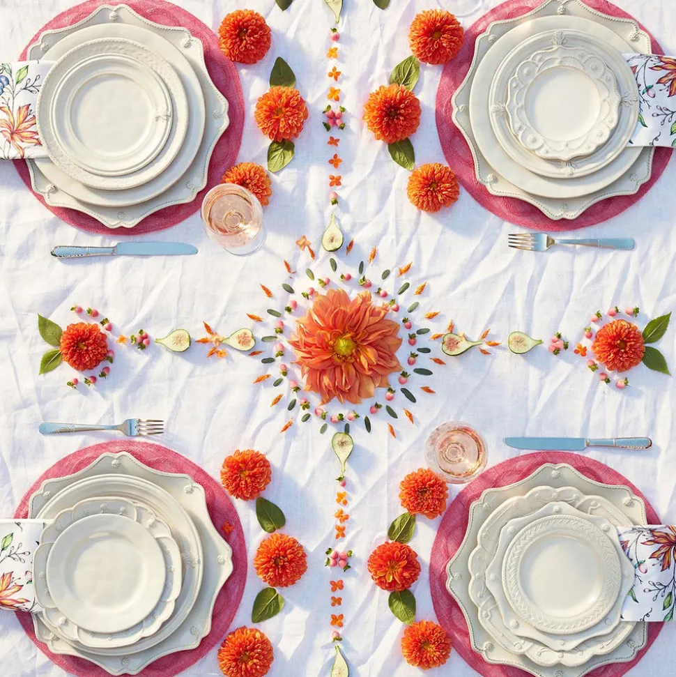 Berry & Thread Scalloped Charger/Platter in Whitewash