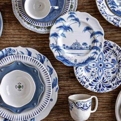 Berry & Thread Scalloped Dessert/Salad Plate in Chambray