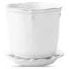 Berry & Thread Whitewash 7" Planter & Saucer