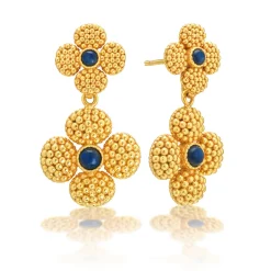 Berry Clover Convertible Duo Earrings in Blue Labradorite