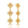 Berry Clover Linear Earrings in Gold