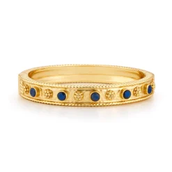 Berry Gem Classic Hinged Bangle in Blue Labradorite