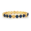Berry Gem Hinged Bangle in Blue Labradorite
