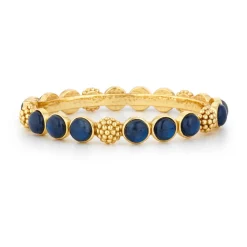 Berry Gem Hinged Bangle in Blue Labradorite