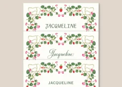 Berry Pom Pom Place Cards