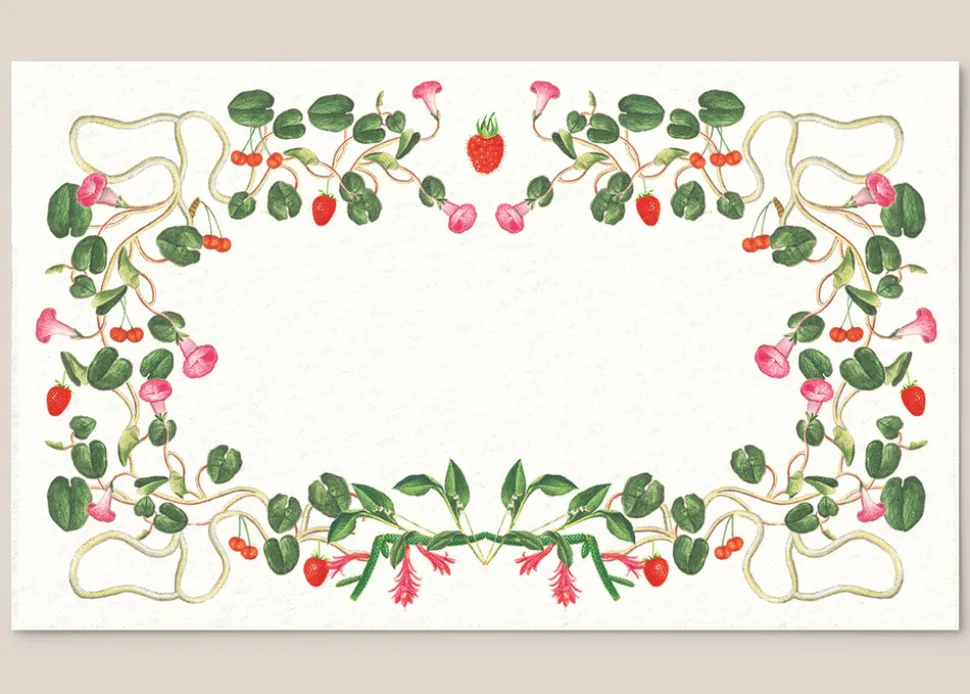 Berry Pom Pom Place Cards