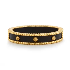 Berry Small Hinged Bangle in Ebony
