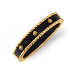 Berry Small Hinged Bangle in Ebony