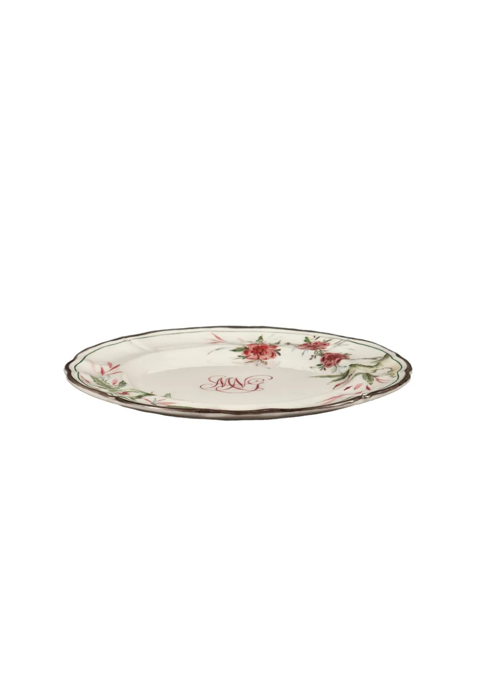Bespoke Chinoiserie Monogram Dessert Plate
