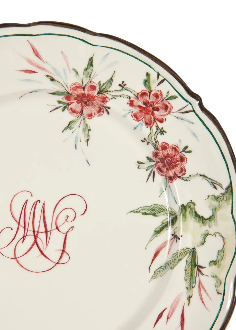 Bespoke Chinoiserie Monogram Dessert Plate