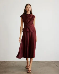 Beth Skirt in Mahogany