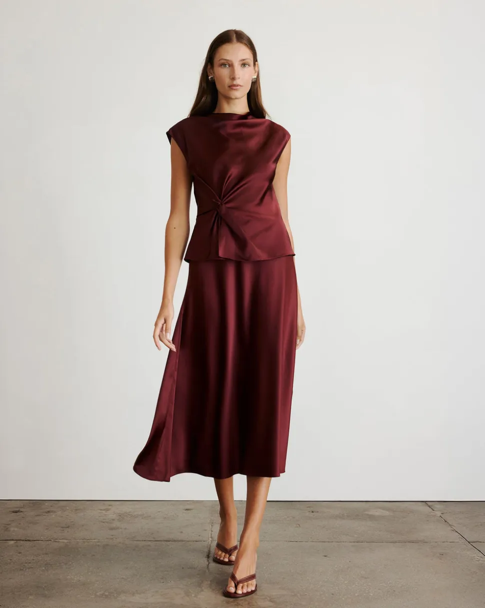 Beth Skirt in Mahogany